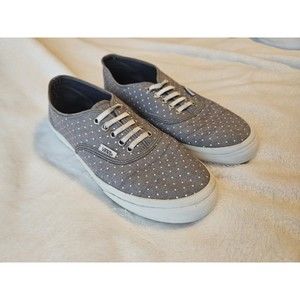 Vans Blue Polka Dot Low Top Lace Up Shoes Sneakers TB4R Men's 7.5 Women's 9